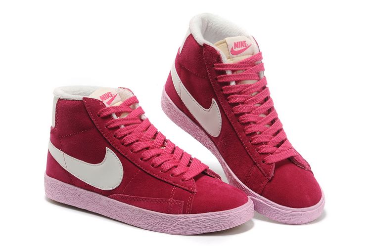 Nike Blazer Mid Suede millesime femmes chaussures blanc rouge (4)